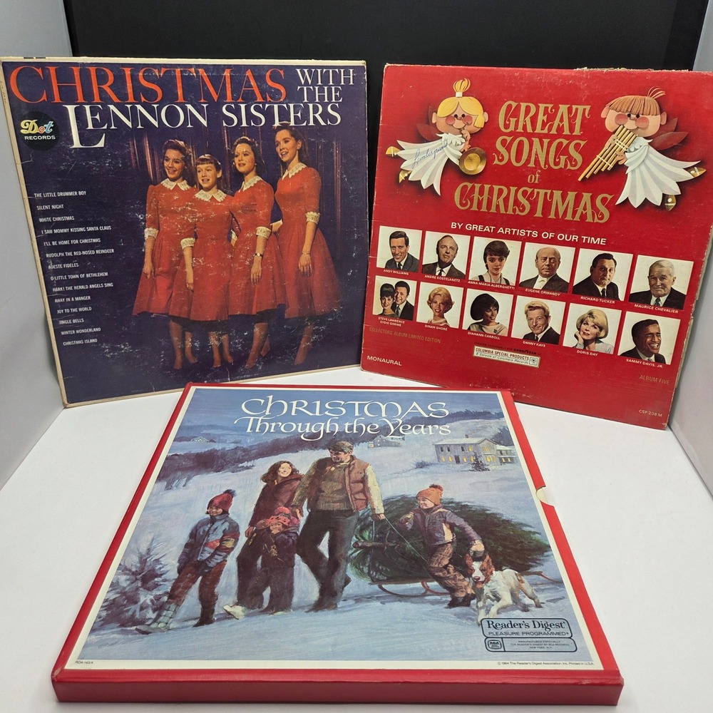 Vintage Vinyl Record Lot Christmas Reader's Digest Country Lennon Sisters 12" LP